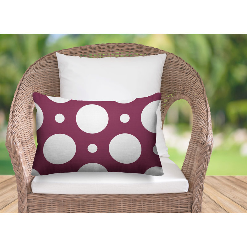 Housse et insert de coussin rectangulaire d'extérieur Fisk, Prune