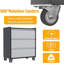 Armoire de rangement mobile en métal avec 3 tiroirs