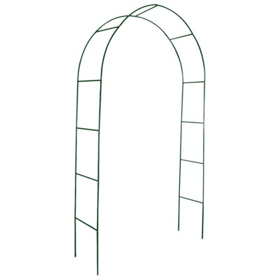Garden Arch 2 pcs, Arch Trellis, Metal Arch, Weather-Resistant, 94.5"H x 55.1"W Black Iron
