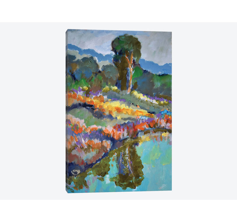 « country pond », impression sur toile, H 18 po x l 12 po x P 1,5 po, Toile tendue