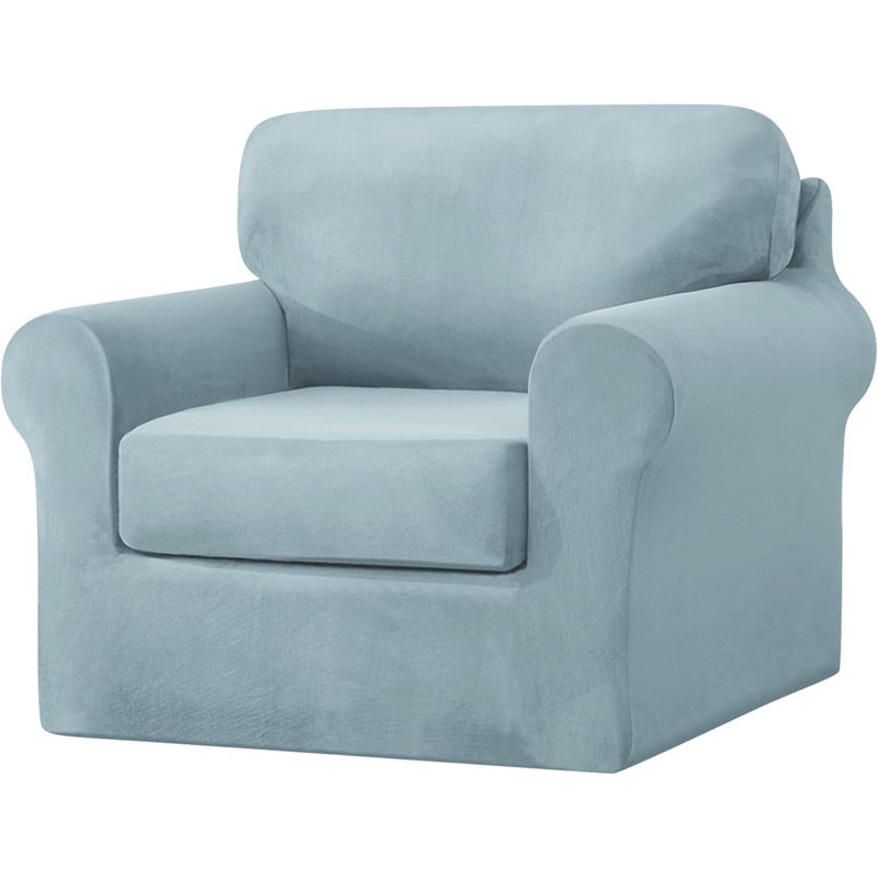 Sofa Cover With Separate Seat Cushions And Backrests Stretch Velvet Sofa Slipcover Couch Covers Furniture Protector Split Combined (1 Seat Set 3 PCS)