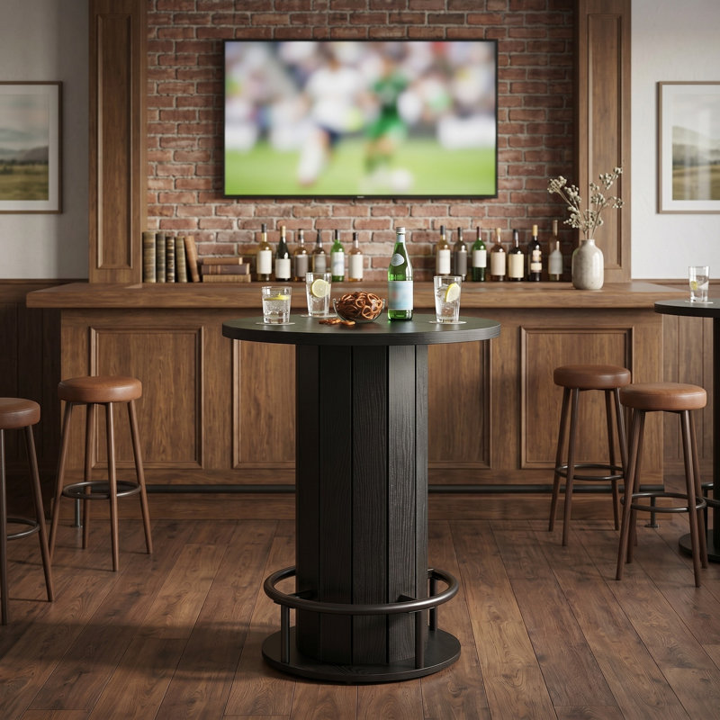 Table bistro 31,5 po, Black