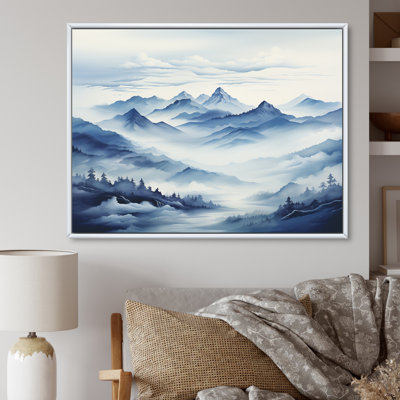 Mountain Blue Peak Harmonies II - Mountains Canvas Art