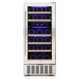 15'' 28 Bottle and 66 Can Freestanding/Built-In Dual Zone Wine Refrigerator & Beverage Cooler