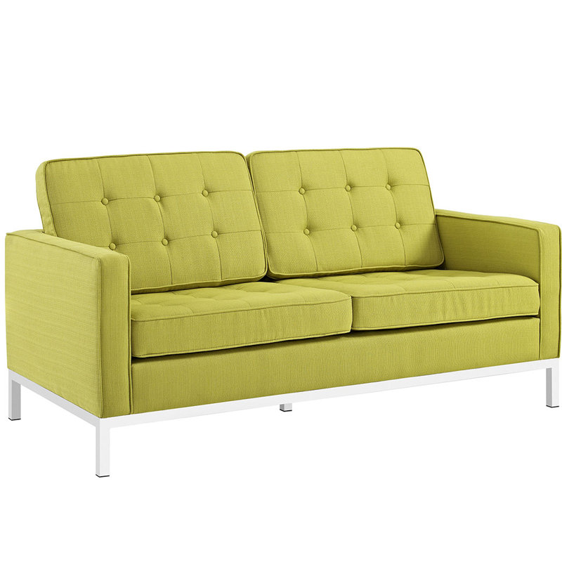 Causeuse rembourrée en tissu Loft, Herbe de blé