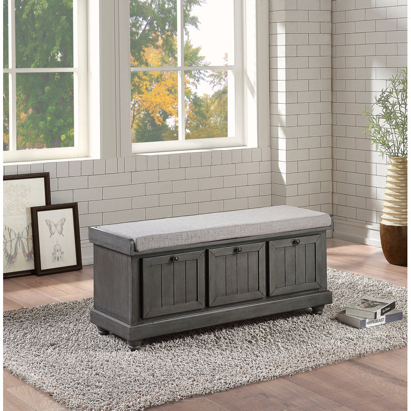 Branimirka Storage Bench, Gray, Gray