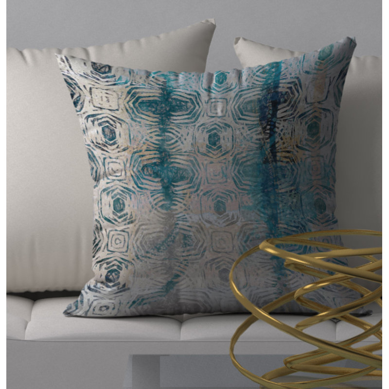 Abstract Reversible Throw Pillow, 20" x 20"