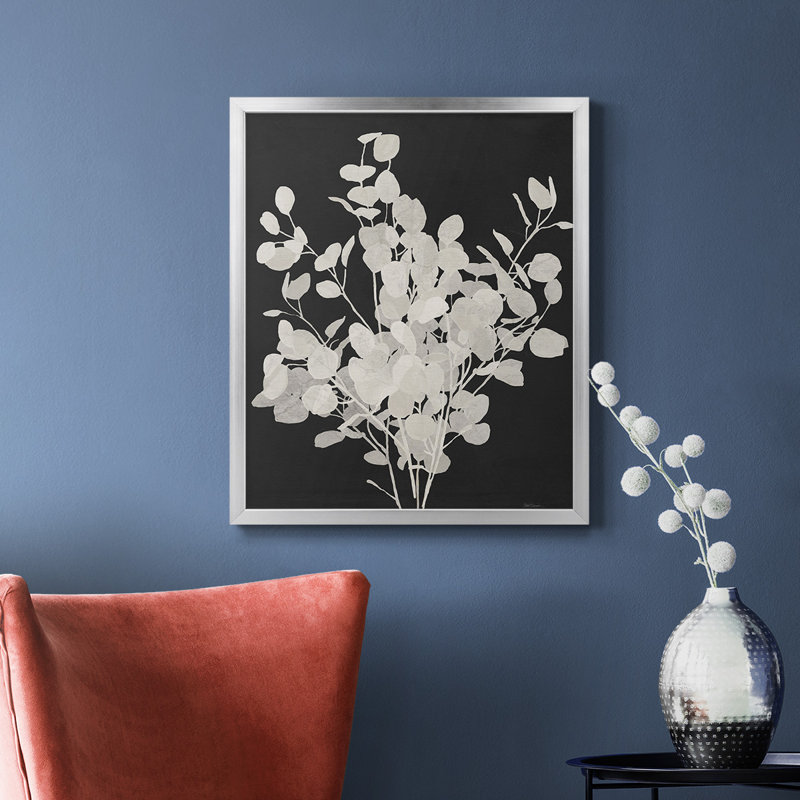 Misty Branches II, toile encadrée de qualité supérieure - prête à être accrochée, Argent, H 24 po x l 20 po