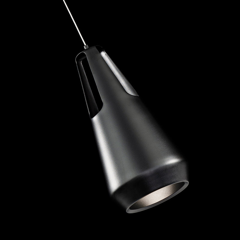 Black Aluminum LED Mini Pendant Light