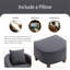 Fauteuil demi-tonneau avec repose-pieds Ohman 29,13 pouces de large-87377350