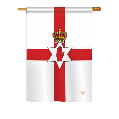 Drapeau pour maison 2 côtés en polyester northern ireland