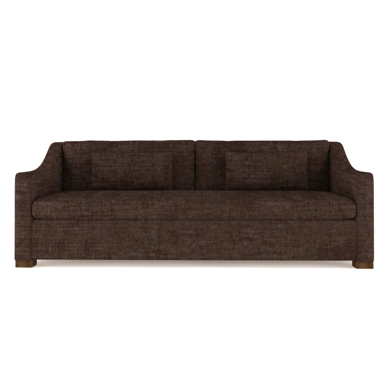 Canapé Crosby, H 32,5 po x l 96 po x P 38 po, Velours graphite, Brun foncé