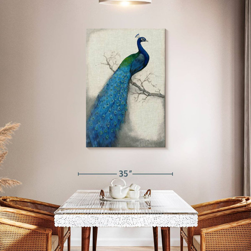 Brampt Peacock Blue I, 45" H x 30" W