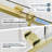 56-60 In. W X 74 In. H Semi-Frameless Double Sliding Shower Door With 1/4 In. Clear Tempered Glass In Brushed Gold-129617671