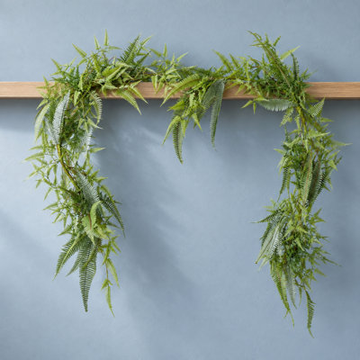 30 cm in. Lighted Fresh Faux Artificial Fern Garland