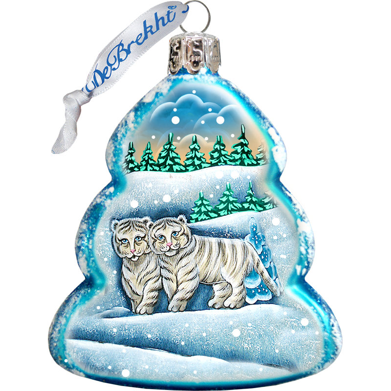 2'' Handmade Glass Holiday Shaped Ornament