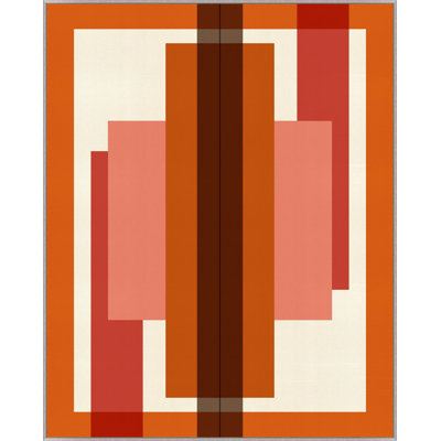 Red Geo Diptych Print by StudiObjet
