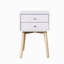Table d'appoint, table de chevet avec 2 tiroirs, table de chevet avec rangement Mid-Century moderne, petite table de chevet-1134208440