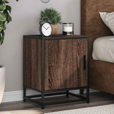 40cm W Metal Bedside Table