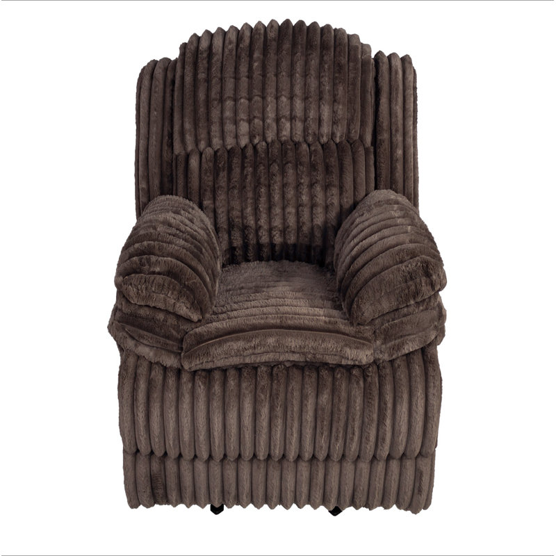 Fauteuil inclinable manuel oscillant en velours côtelé 1 pièce Living Living
