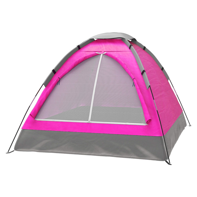 Pink and Gray Four Season Dome Camping Tent with Carry Bag