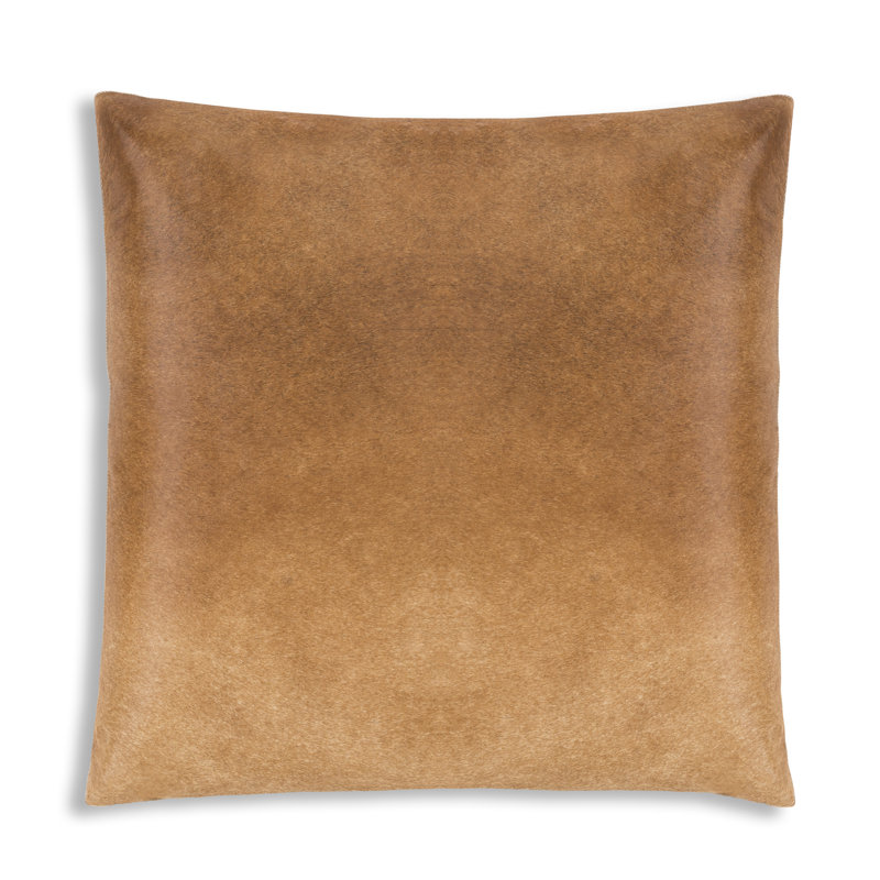 Cloud9 Design Lagos Velvet Pillow 22"W x 22"L Square Accent Cushion with Luxurious Hide Texture and Decorative Detailing