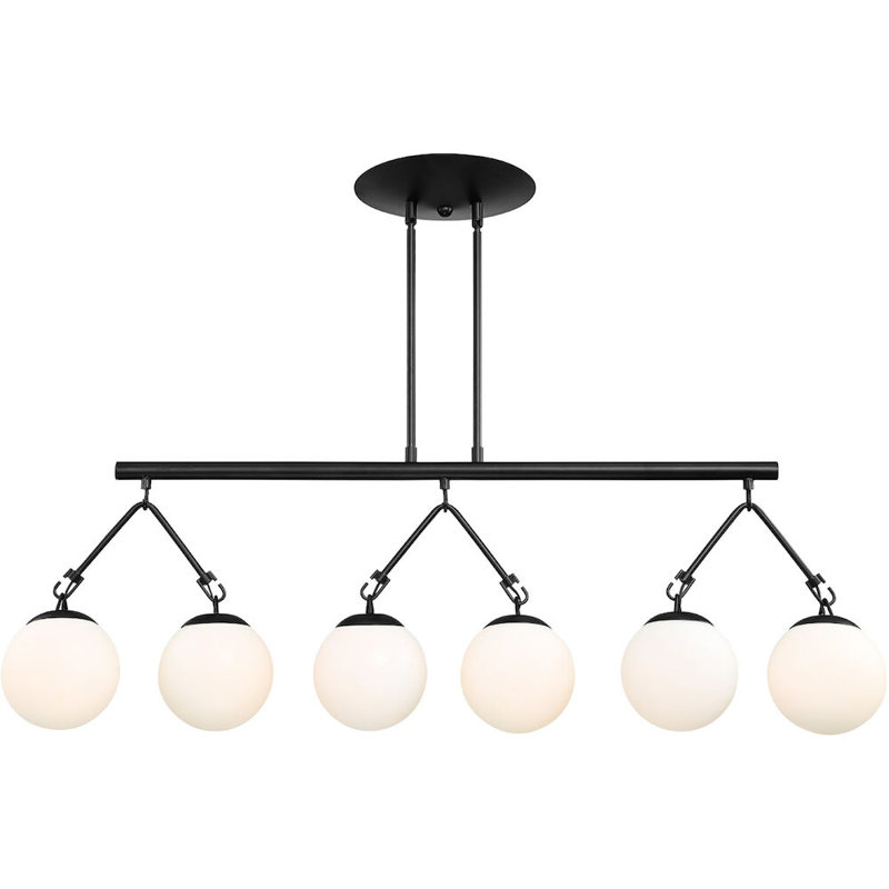 Ison 6 - Light Kitchen Island Pendant, Flat Black