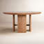 Selena Round Solid Wood Dining Table-1373534895