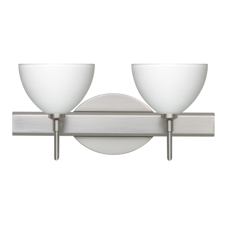 Undis 2 - Light Dimmable Bath Bar, Satin Nickel, White, Incandescent