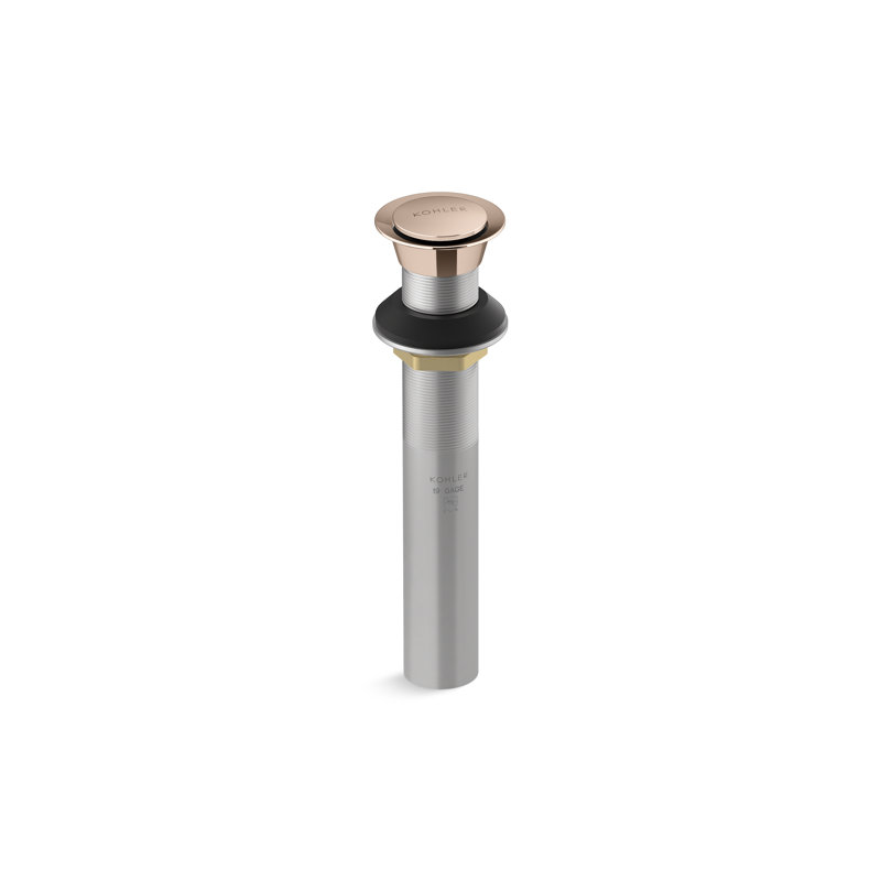 Clicker Drain Without Overflow, Vibrant Rose Gold