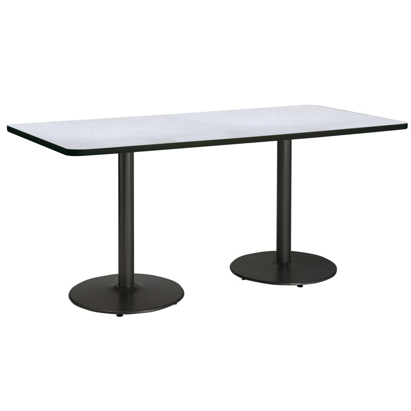 Table de pause en métal 96 po, Noir, Gris nebula, H 36 po x L 96 po x l 36 po