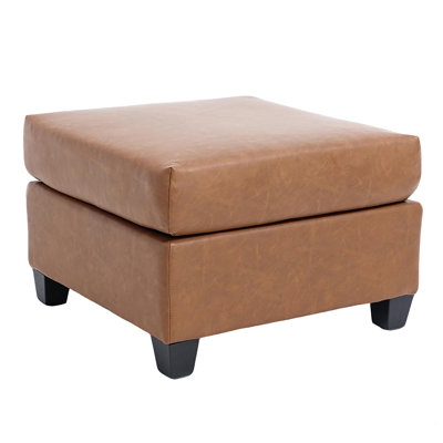 Repose-pieds en cuir Vegan avec rangement pour canapé modulaire