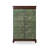 Green Solid Wood Shoe Storage Bench