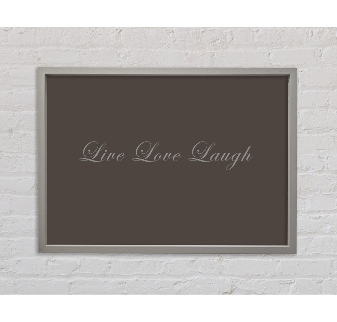 Love Quote Live Love Laugh Green - Einzelbildrahmen Kunstdrucke auf Leinwand