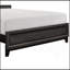 Mobilier de chambre à coucher contemporain de style moderne avec ligne grise et grand lit 1pc