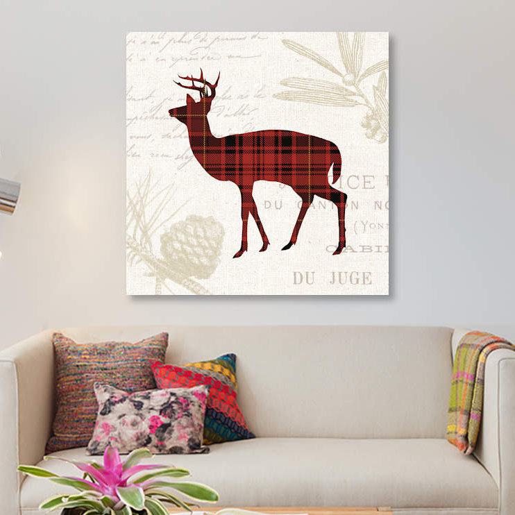 « écossais introduction ii », reproduction d’impression sur toile, H 18 po x l 18 po x P 1,5 po, Toile tendue, Pas de tapis