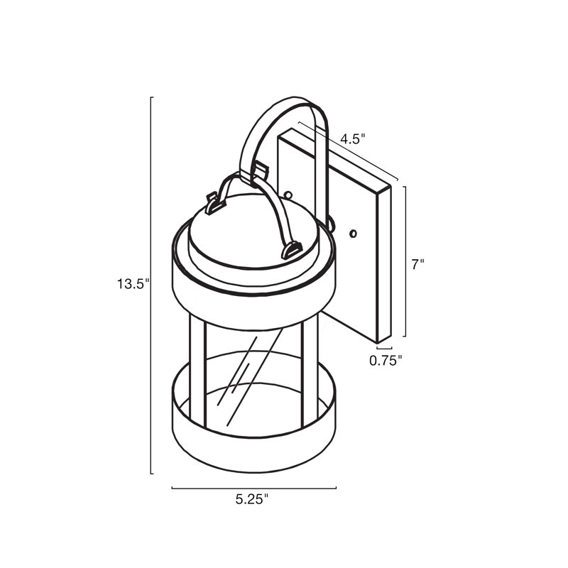Bentall Steel Wall Light