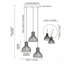 Luminaire suspendu réglable à 3 lumières Aurelle