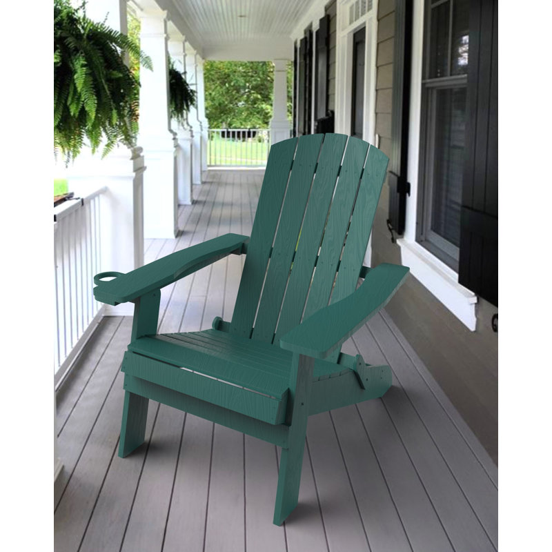 Chaise Adirondack pliante en plastique Tranquilo Depot, Vert