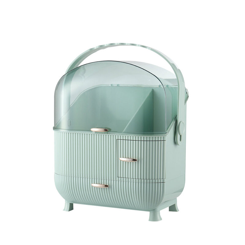 Hainesburg Plastic Makeup Organiser, Light Green