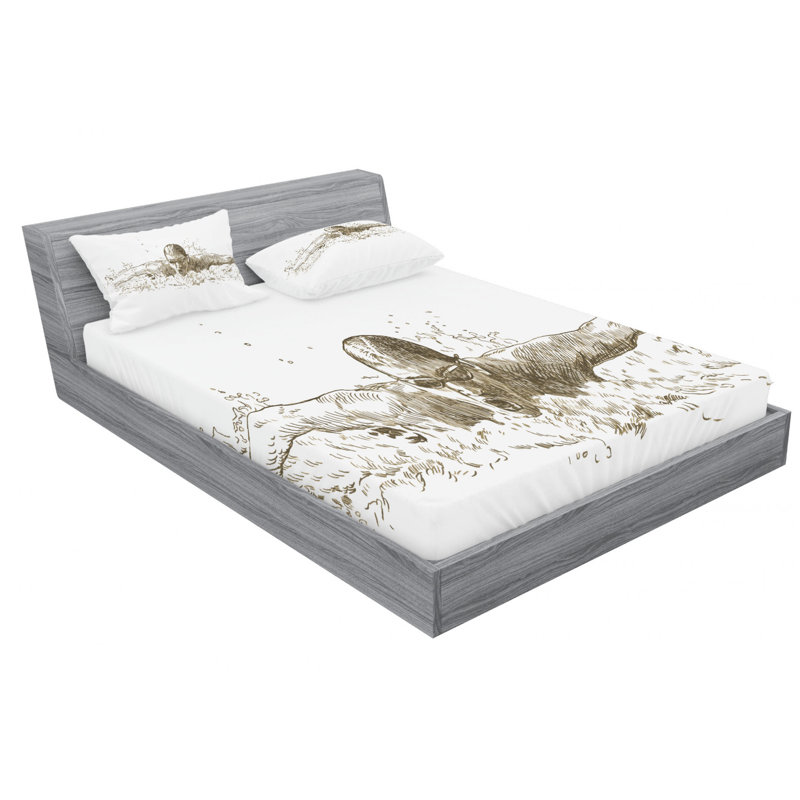 Microfiber Sheet Set, Queen Sheet Set with Fitted Sheet
