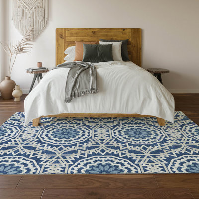 Premium Machine Washable Cerrito Navy Rug