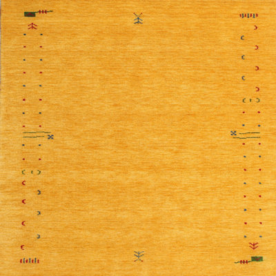 Tapis de zone jaune contemporaine