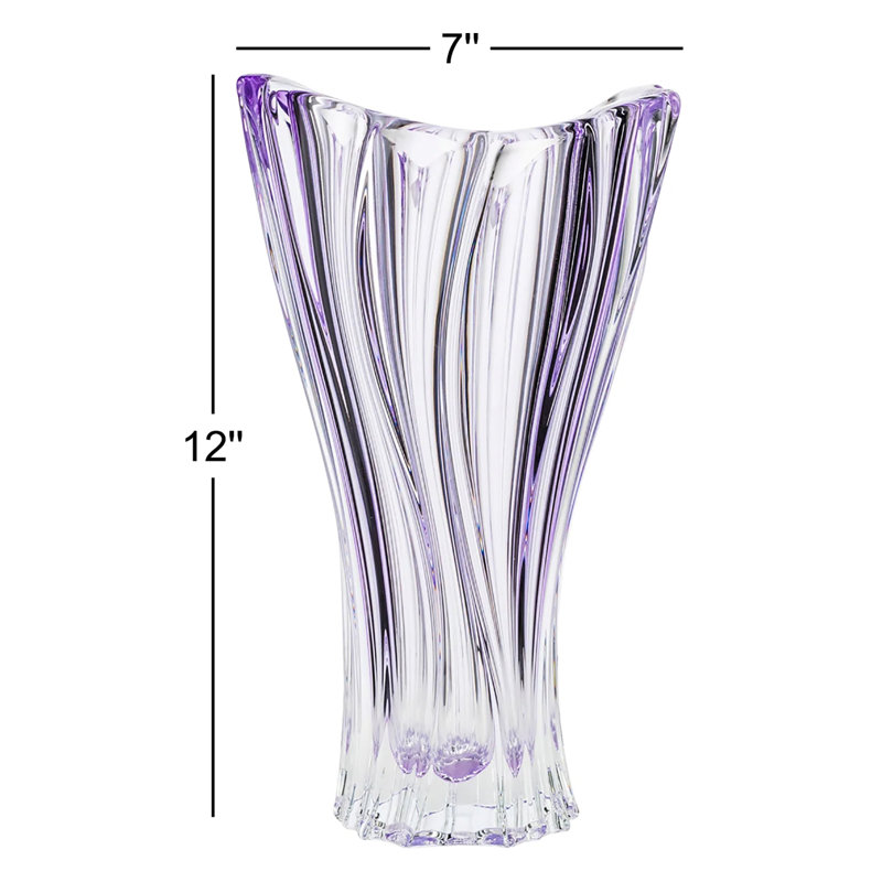 Avetta Handmade Crystal Table Vase, Clear
