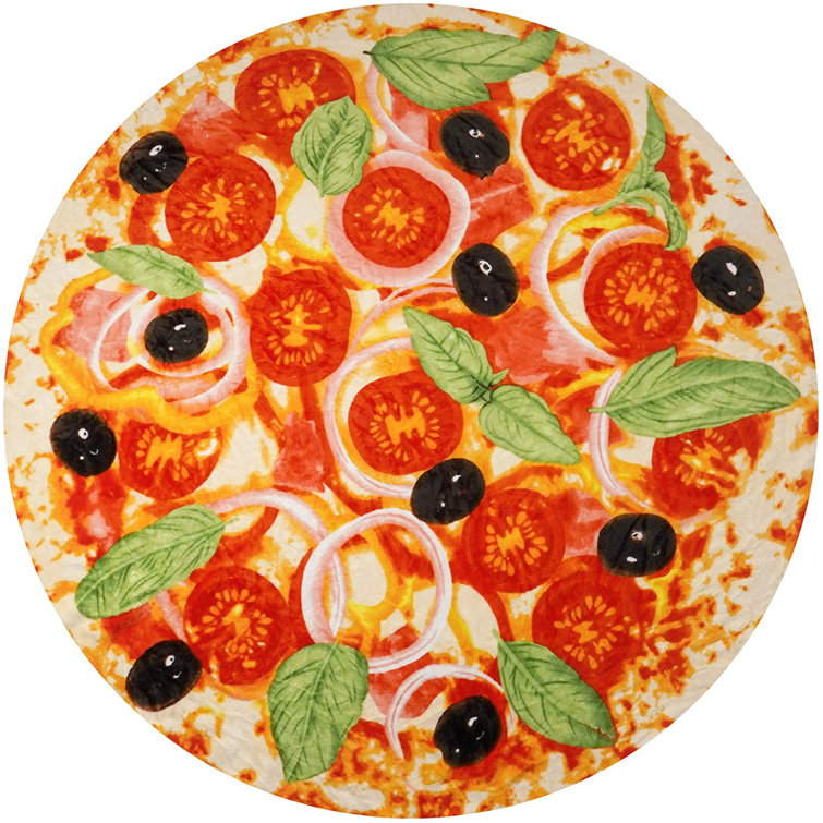 Polyester Humorous Pizza Blanket