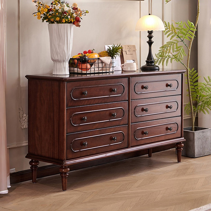 Armoire d'appoint cerisier massif et bois manufacturé