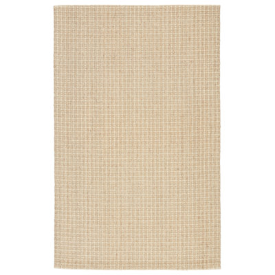 Striped Handwoven Beige Area Rug