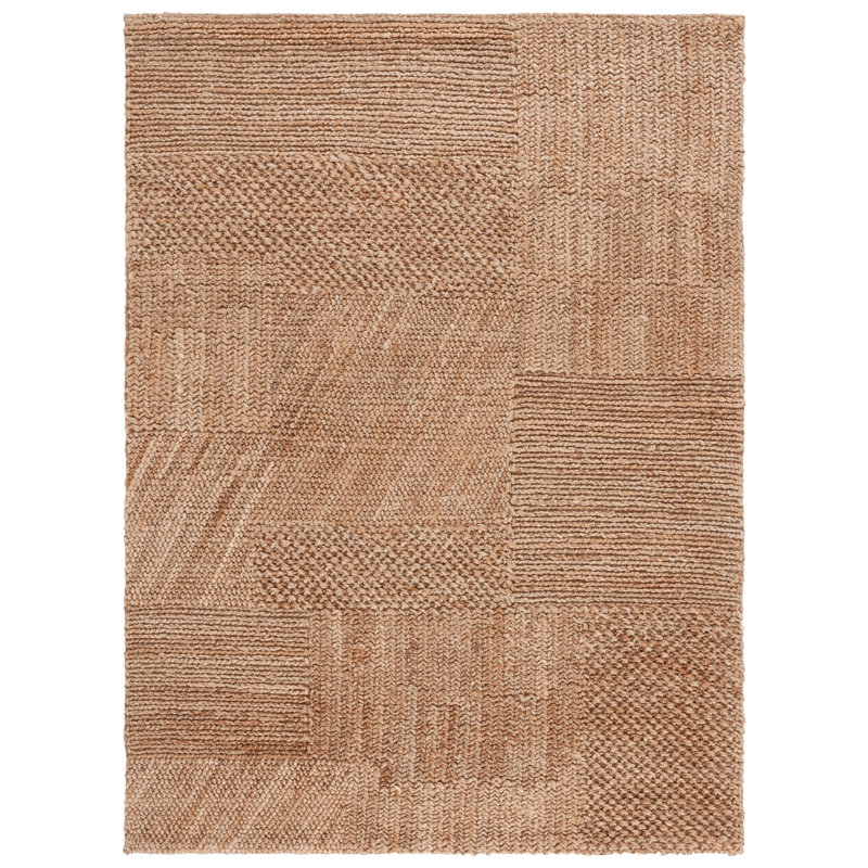 Abigayil Hand Woven Indian Hemp Cotton Rug in Natural, Rectangle 4' x 6'