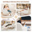 Chaise berçante rembourrée avec repose-pieds Teddy-142589906