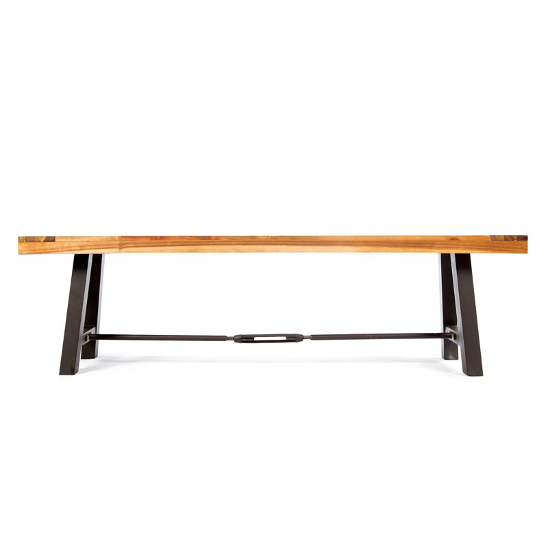 Banc de salle à manger en bois d'acacia, banc de patio sans dossier